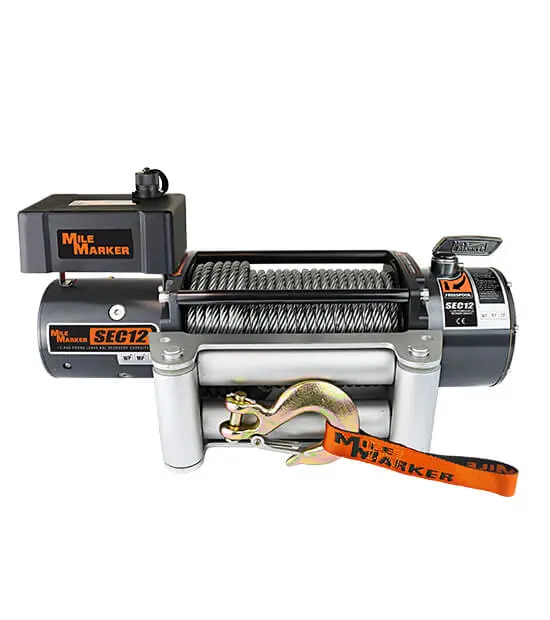 Mile Marker 76-50251Bw 12,000-Pound Waterproof 12V Winch With Wound Motor 1