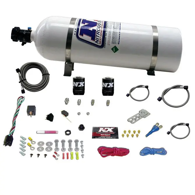 Nitrous Express Efi Single-Nozzle Nitrous System – Dodge Applications, 35–150 Hp Range, Includes 15 Lb Bottle 1