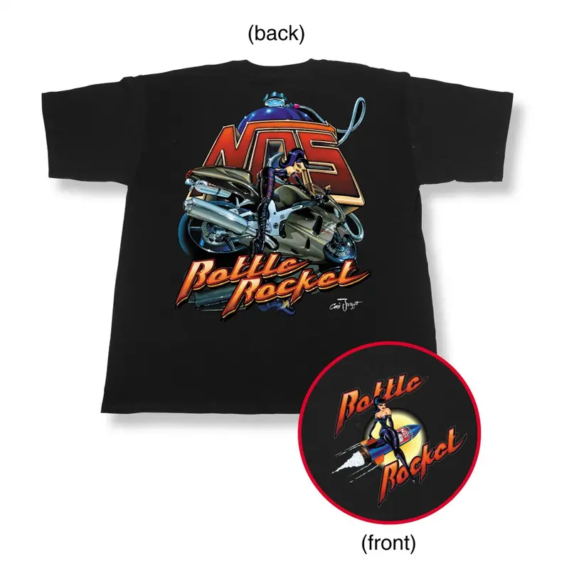 Nos Bottle Rocket Bike Logo T-Shirt – Men’S Black Xl 1