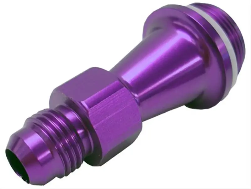 Quick Fuel Technology Brawler Fuel Inlet Fitting – 6An To 7/8"-20, Purple Anodized Aluminum 1