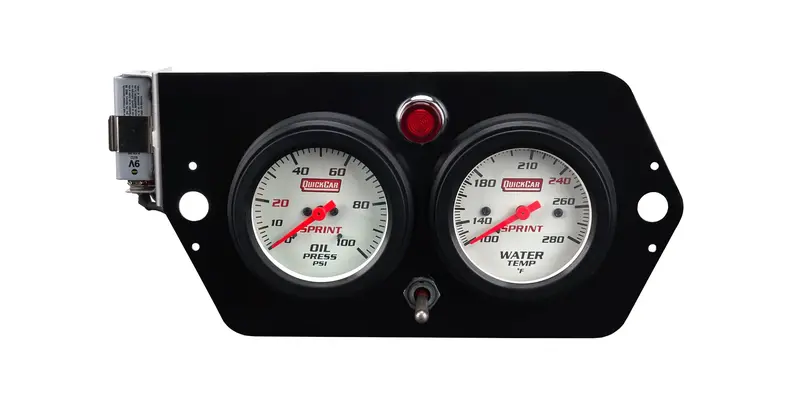 Quickcar Racing 61-6005-1 Deluxe Gauge Panel With Magnetic Switch – Sprint Car Ready 1