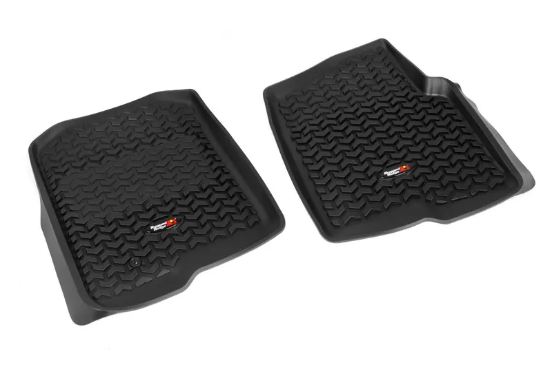 Rugged Ridge 82902.01 All-Terrain Front Floor Liners – Black, Pair 1