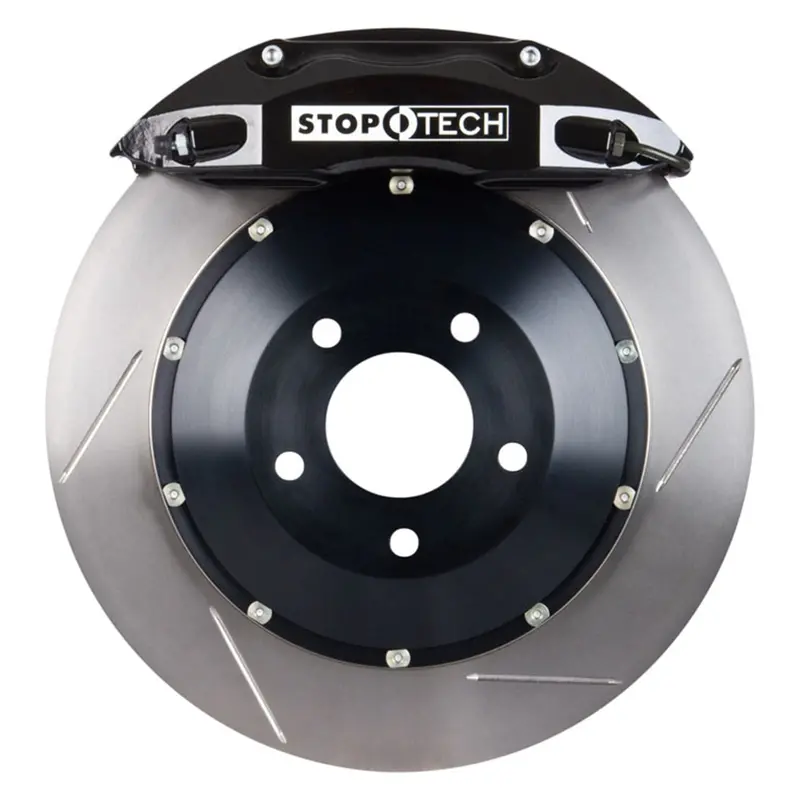 Stoptech 83.137.4600.51 Big Brake Kit – Front Slotted Two-Piece Rotors & Black Calipers 1