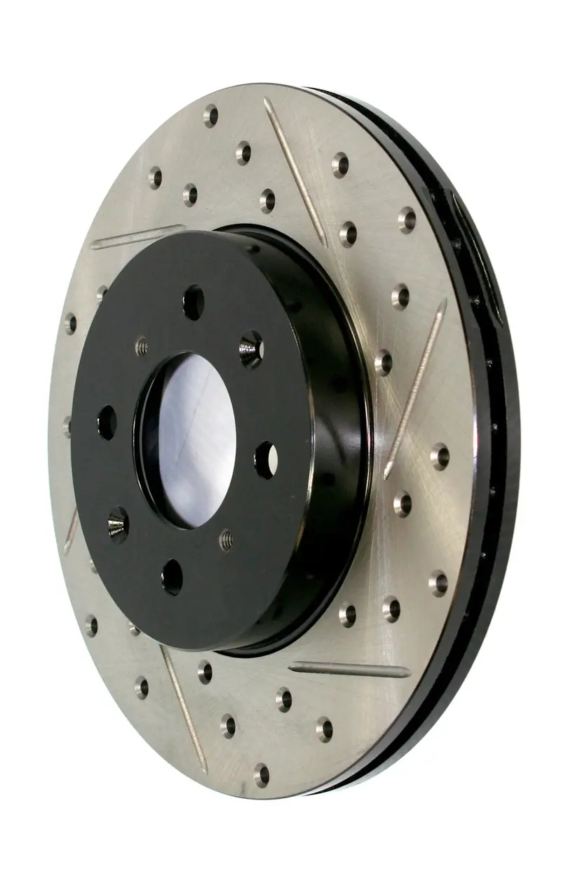 Stoptech Sport 127.42028L Drilled & Slotted Front Left Brake Rotor 1