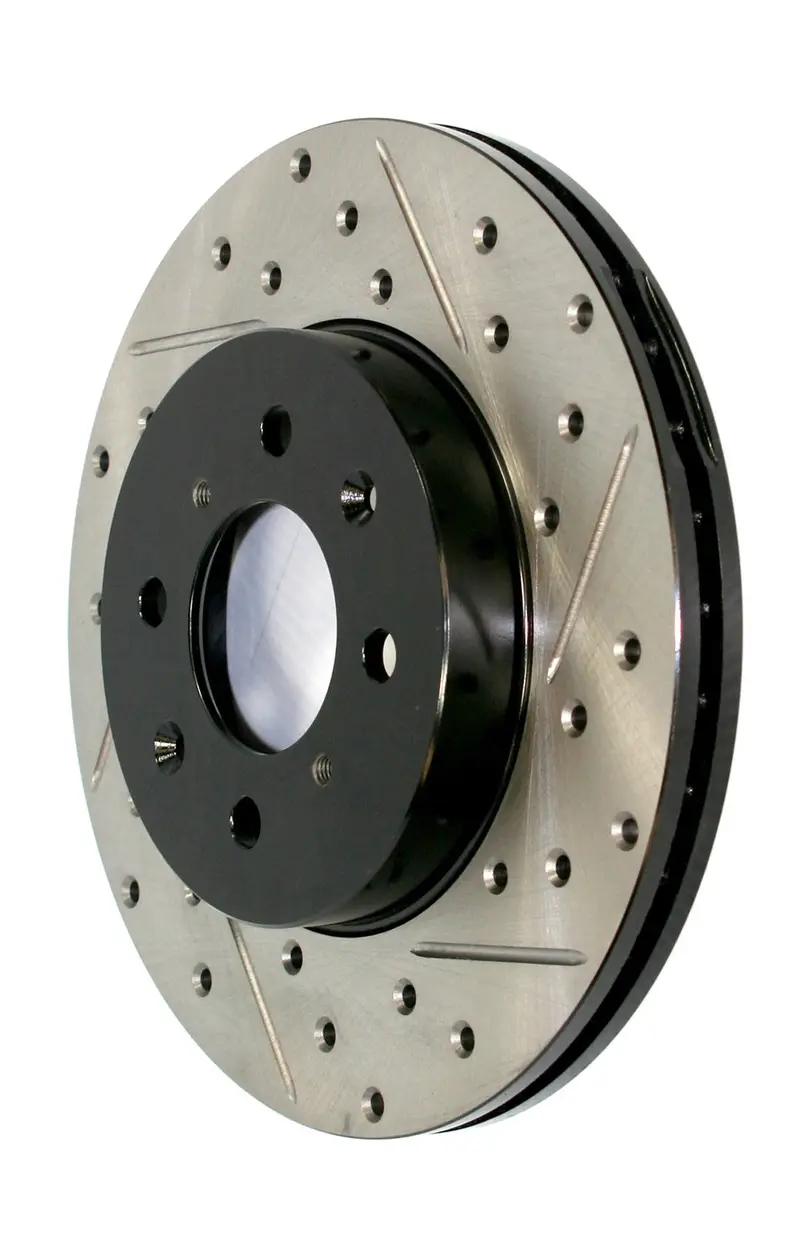 Stoptech Sport Rear Brake Rotor – Drilled & Slotted, Right-Side Fitment 1