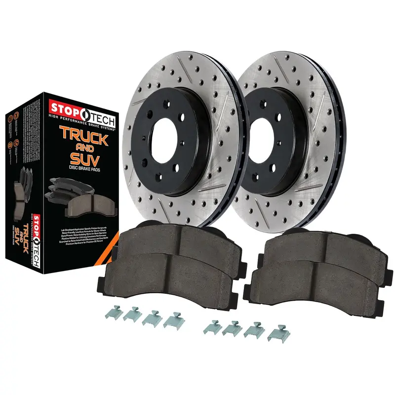 Stoptech Truck-Specific Front Axle Pack: Slotted & Drilled Brake Kit 1