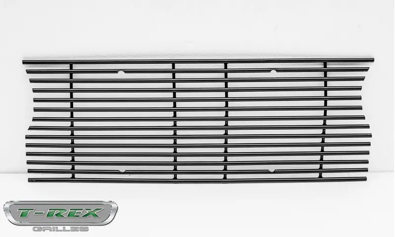 T-Rex Grilles 6204941 Billet Aluminum Bumper Insert – Horizontal Round Pattern, Black Finish 1
