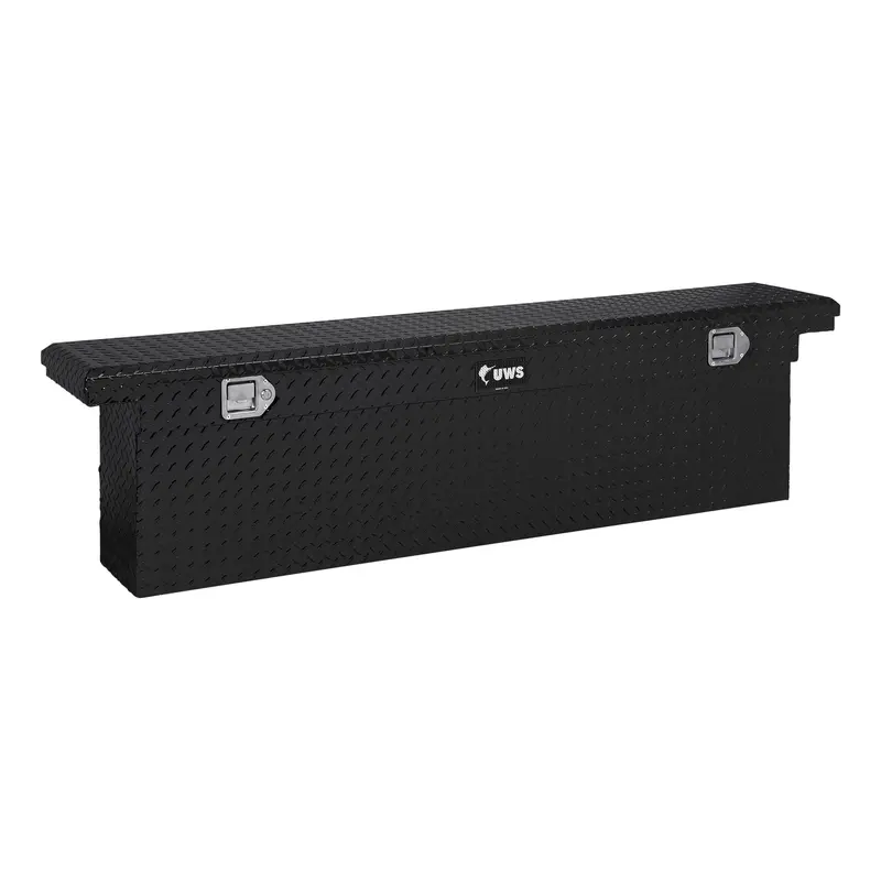 Uws Gloss Black Aluminum Low-Profile 72-Inch Deep Slim Truck Tool Box 1