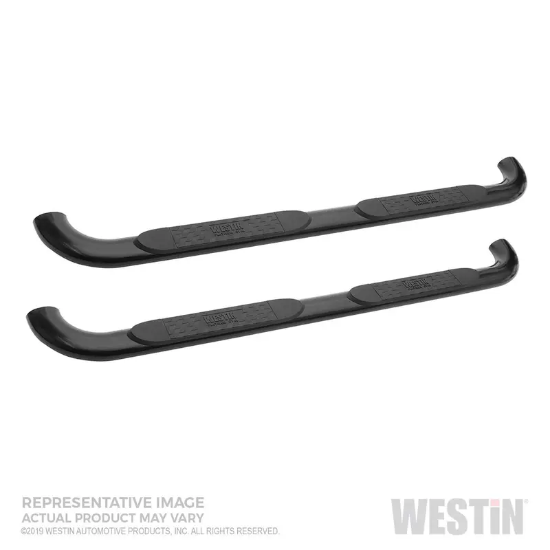 Westin Platinum Series 4-Oval Nerf Step Bars – Model 21-4125, Gloss Black Finish 1